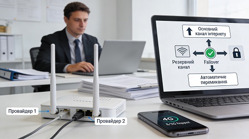 Резервний інтернет для офісу або дому