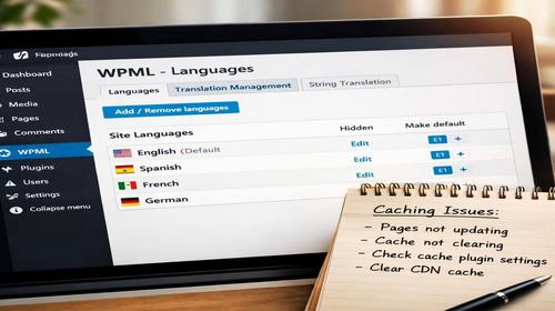 Налаштування мультимовного сайту на WordPress (WPML + Elementor) та вирішення проблем із кешуванням (кешування WordPress WPML Docket Cache) і перекладами