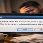 WinRAR не відкриває архів