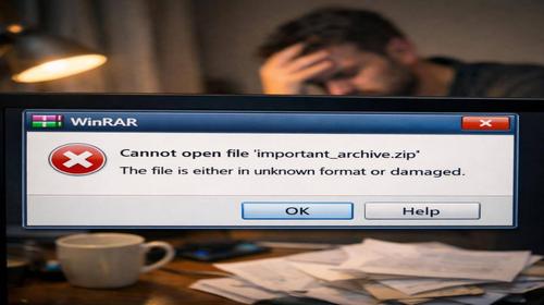 WinRAR не відкриває архів