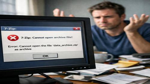 7-Zip не розпаковує файли
