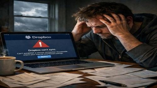 Dropbox не синхронізується