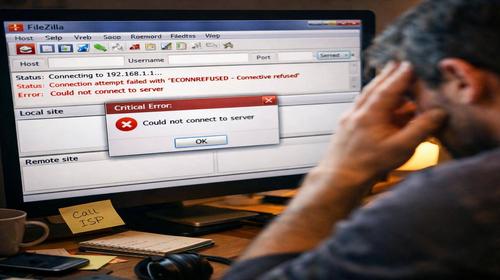 FileZilla не підключається