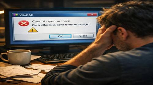 WinRAR не відкриває архів