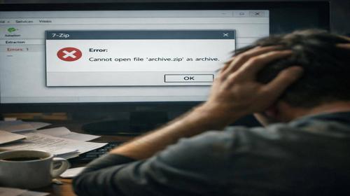 7-Zip не розпаковує файли
