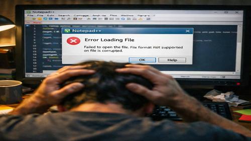 Notepad++ не відкриває файл