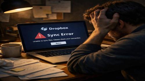 Dropbox не синхронізується