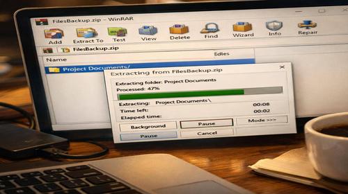 Як витягти окрему папку з архіву WinRAR