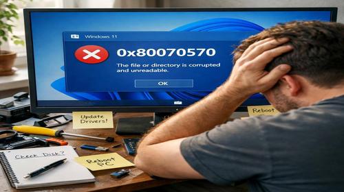 Помилка драйвера 0x80070570 у Windows 11 — як виправити
