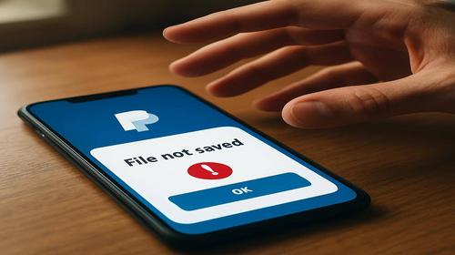 PayPal не зберігає файл — що робити