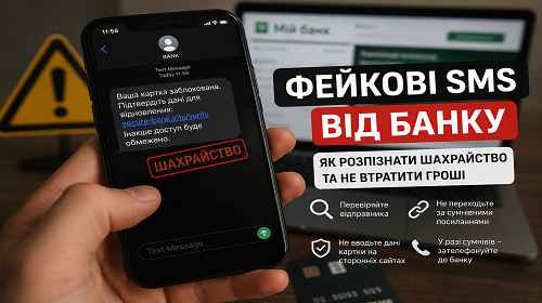 Фейкові SMS від банку — як розпізнати шахрайство та не втратити гроші