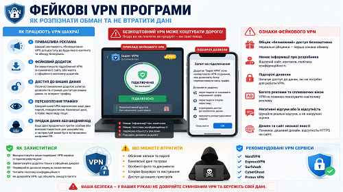 Фейкові VPN програми — як працює fake VPN та чим небезпечний VPN scam