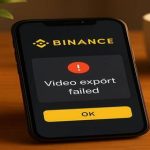 Binance не експортує відео — як виправити
